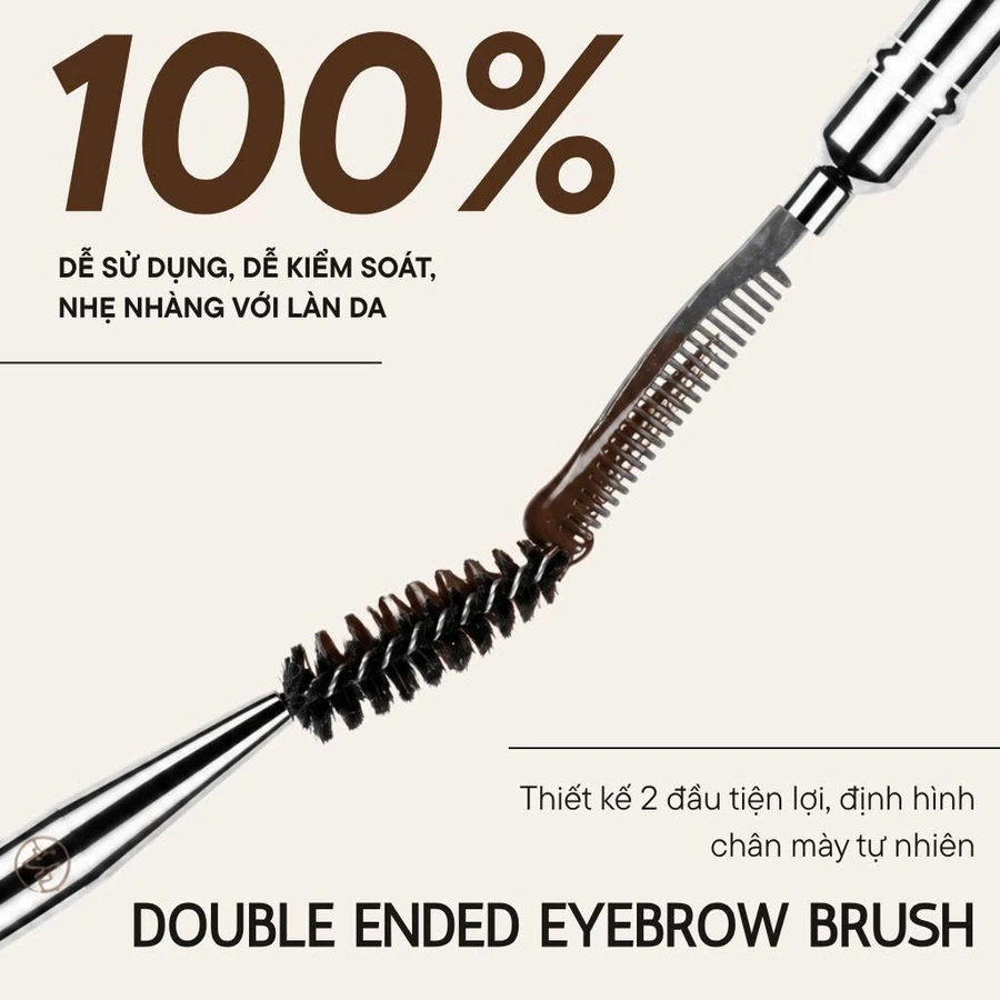 Cọ Chân Mày Hai Đầu BH Cosmetics Double Ended Eyebrow Brush BH259